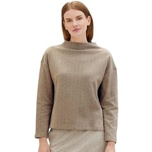 TOM TAILOR Sweat-shirt pour femme, 33962 - Doeskin Melange, XXS