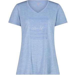 CMP - T-Shirt en Jersey Melange pour Femme, Sky Mel., 44, Sky Mel., 40