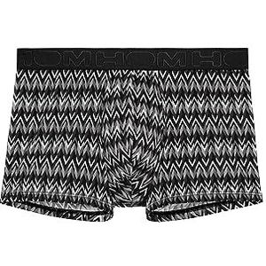 HOM Jerry Boxershorts voor heren, geometrische print, grijstinten, zwart, XL, Geometrische print grijstinten, zwart