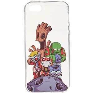 Officieel gelicentieerd product van Marvel Guardians of The Galaxy siliconen hoesje voor iPhone 5 / 5S / SE - 100% passend op de vorm van de smartphone - gedeeltelijk transparant