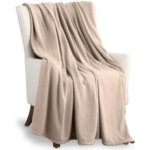 Martex Super zachte fleece deken – Full/Queen, warm, licht, geschikt voor huisdieren, beddensprei, bank en slaapzaal – linnen