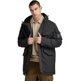 G-STAR RAW Vodan Parka met capuchon voor heren, gevoerd, zwart (dk black D22713-D419-6484), XXL, zwart (Dk Black D22713-D419-6484), XXL, Zwart (Dk Zwart D22713-D419-6484)