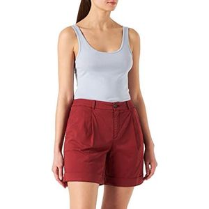 BOSS C Taggie-D Chino shorts voor dames van elastisch biologisch katoen, Dark Red606