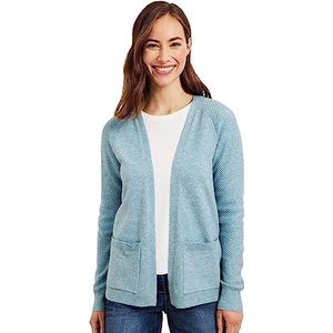 Cecil B253558 Cardigan, Faded Blue Melange, XL Dames, Blauw