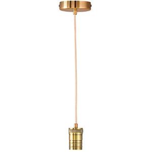 WOFI 6209.01.02.7000 hanglamp, metaal, E27, 60 W, messing gekleurd, 10 x 10 x 150 cm