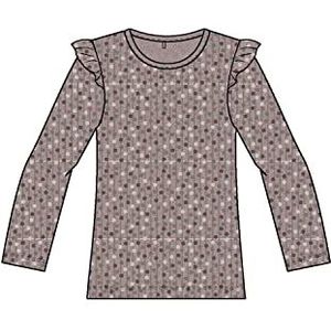 Name It Nmfwomi Wool/Modal Ls Top Xxiii T-shirt met lange mouwen voor meisjes, Witte peper
