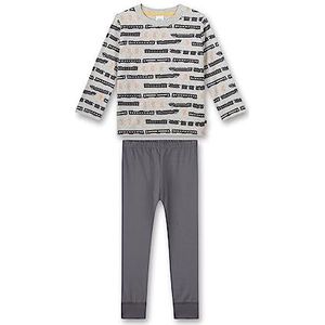 Sanetta Pyjama pour garçon gris | Pyjama confortable pour garçon long. | Ensemble de pyjama taille, gris, 140