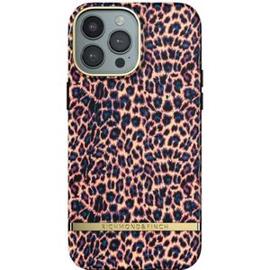 RICHMOND & FINCH Telefoonhoes compatibel met iPhone 13 Pro Max, abrikoos luipaardpatroon, 6,7 inch, schokbestendig, verhoogde randen, tv-hoes