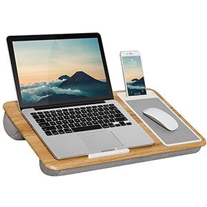 LapGear Laptopbureau met apparaatrand, muismat en telefoonhouder