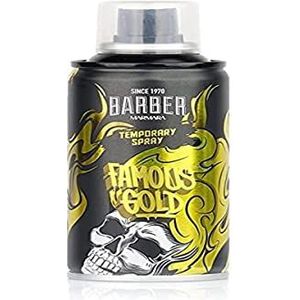 BARBER MARMARA Famous Gold Haarverfspray, 150 ml, voor vermomming en make-up, voor carnaval, Halloween en themafeesten, wasbaar, Color Hair Spray