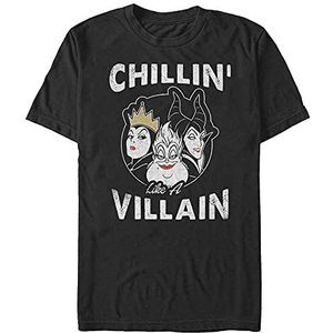 Disney Villains Chillin Organic T-shirt à manches courtes unisexe, Noir, S