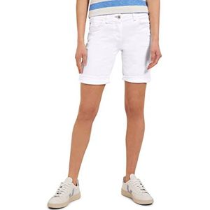 Cecil B376014 Jeansshort voor dames, Wit