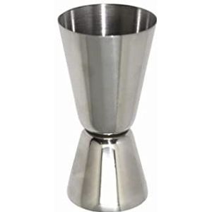 Vinbouquet FIK 041 - maatglas van roestvrij staal 50/25 ml, jigger, maatbeker, cocktail, maatbeker