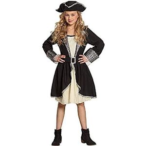 Boland 82282 Tracy piratenkostuum voor kinderen van 10 tot 12 jaar, ca. 140-160 cm, hoed, jurk, riem, kostuumset, zeerpiraat, zeekamer, themafeest, carnaval