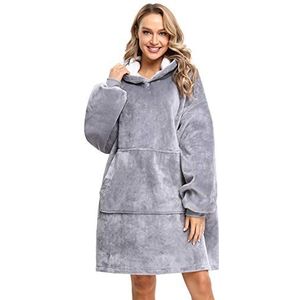 Sykooria Oversized Hoody Super Soft Deken Trui Warme gigantische hoodie voor mannen, vrouwen, grijs #2, S, Grijs #2