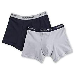 Emporio Armani Set van 2 boxershorts Essential Core Logoband Boxershorts voor heren (2 stuks), grijs/marineblauw