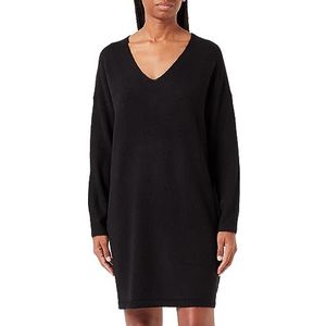 PIECES Robe Pcjuliana LS col en V en tricot Noos Qx pour femme, Noir, 50-52 grande taille