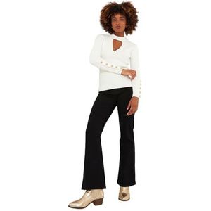 Joe Browns Keyhole Neck Jumper met Diamanten Details Dames Sweater (1 stuk), Crème