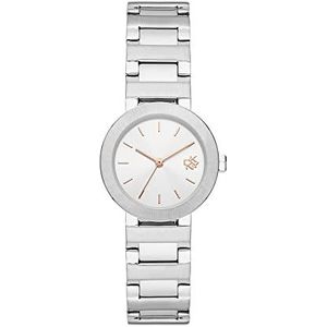 DKNY Metrolink roestvrij stalen horloge met drie wijzers, zilver, NY6607, Zilverl, NY6607