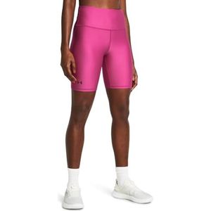 Under Armour Short de cyclisme HeatGear pour femme, Rose Astro/Noir, M