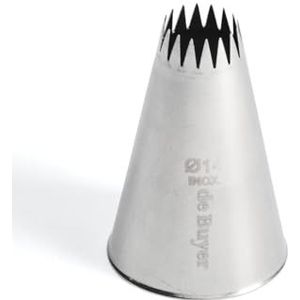 De Buyer - Kleine ovenhuls van roestvrij staal - 16 tanden, diameter 1,4 cm - Van roestvrij staal, ideaal voor decoreren, vullen en vullen, zonder lassen voor perfecte hygiëne, past in bakzakken