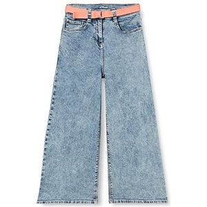 s.Oliver Junior Mit Gürtel Jeans Culottes avec ceinture pour fille, bleu, 164 taille normale