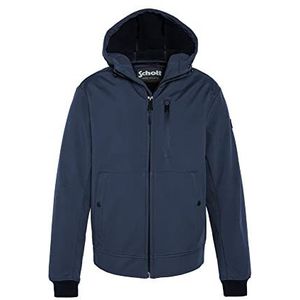 Schott NYC Kale jas, korte ritssluiting, met capuchon, schot, unisex, navy, M, Marine.