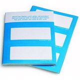 Durable 860506 stickers, zelfklevend, voor handschrift, formaat 30 x 60 mm, blauw, 50 stuks