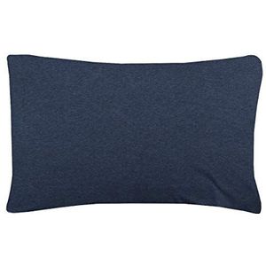 Sleepdown Set van 2 standaard jersey kussenslopen, kussenslopen, warm, comfortabel, onderhoudsvriendelijk, 50 x 75 cm, donkerblauw