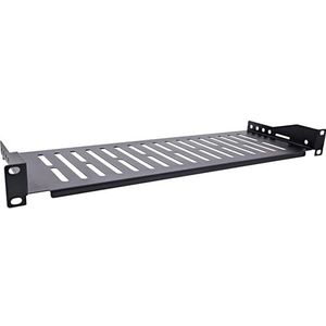 InLine Tablet 19"", 150 mm, 10 kg, 1U, RAL 9005 zwart, 19114A