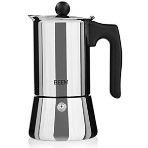 BEEM Espresso koffiepot 4 kopjes fornuis inductie roestvrij staal espresso mokka koffiezetapparaat klassiek