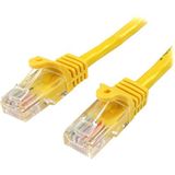 StarTech.com 1 m Cat5e UTP netwerkkabel, zonder haken, RJ45 ethernetkabel, M/M, geel