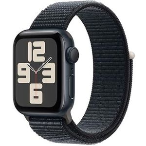 Apple Watch SE (2e generatie, 2023) (40 mm GPS) smartwatch met aluminium behuizing en sportgesp middernacht Bewaking van fysieke activiteit en slaap, detectie van ongevallen, CO2-neutraal