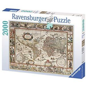 Ravensburger - Puzzel 2000 stukjes - Puzzel voor volwassenen - Vanaf 14 jaar - Wereldkaart 1650 - Kaart en planisfeer - Premium puzzel gemaakt in Europa - 16633