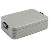 Mepal Take a Break lunchbox large, zilverkleurig, inhoud 1500 ml, lunchbox met scheidingswand, ideaal voor meal prepping, vaatwasmachinebestendig