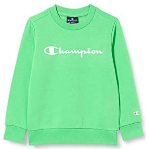 Champion Legacy American Classics - Ultra Light Powerblend Fleece Logo Crewneck Sweatshirt met capuchon voor jongens, Lichtgroen