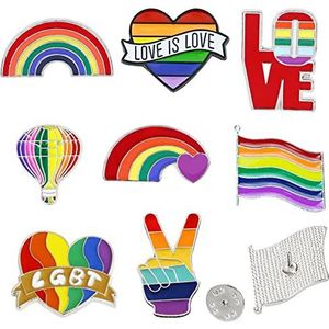 RosyFate LGBT regenboog, broche hart email, gay pin, lgbt pins lgbt kleurrijke revers naalden, vlag regenboog, voor truien, sjaals, jurken, kostuums, S, metaal, metaal