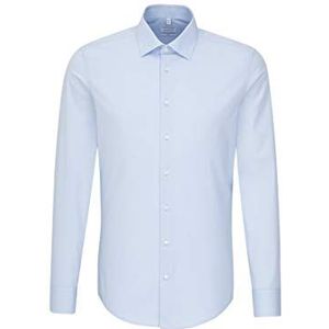 Seidensticker Heren slim fit shirt met lange mouwen lichtblauw 38, Lichtblauw