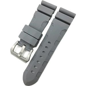 TWRQA Bracelet de montre en caoutchouc 24 mm 26 mm en silicone pour Panerai Luminor submersible PAM Vert Bleu Bracelet étanche, 26mm, Agate