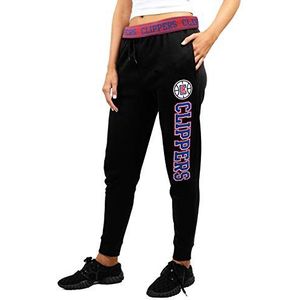 Unk NBA NBA Basic fleece joggingbroek voor dames, met elastiek, zwart/blauw, S, zwart.