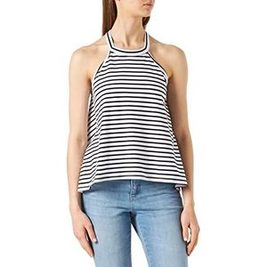 LTB Jeans Peceta 5246 Tanktop, voor dames, wit, zwart strepen, maat S, Wit Zwart Stripes 5246