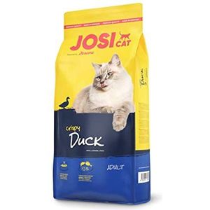 JosiCat Crispy Duck (1 x 10 kg), hoogwaardig droogvoer voor volwassen katten, kattenvoer, gevoed door JOSERA