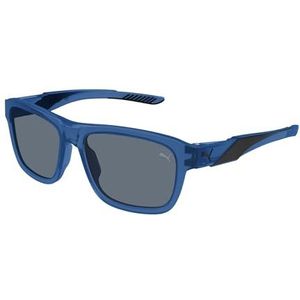 Puma PU0377S-002 57 Sunglass Man Injection Sunglasses, Blue, 57 mm Men's, bleu, 57mm