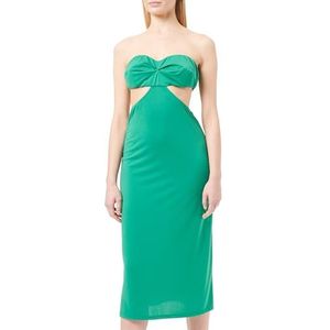 nolie Robe midi pour femme avec découpes 19227026-NO01, vert forêt, taille M, Robe midi avec découpes, M