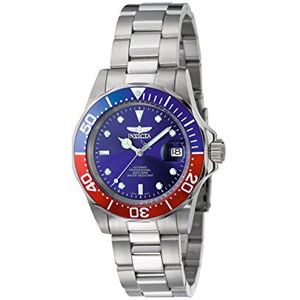 Invicta Pro Diver - Automatisch herenhorloge van roestvrij staal - 40 mm, Zilver/Blauw