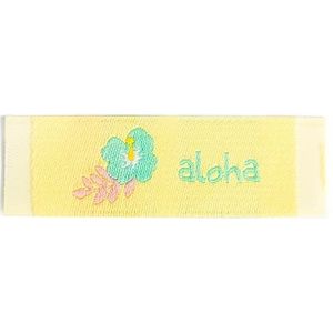 Aloha polyester etiketten 35 x 15 mm. 5u.