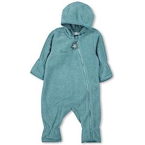 Sterntaler Overall Babypak van microfleece met ritssluiting en manchetten voor handen en voeten, uniseks, Blauw (turquoise mengsel)