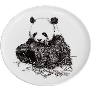 Maxwell & Williams DX0528 Giant Panda bord - zwart en wit - 20 cm diameter - keramiek - dieren - geschenkdoos