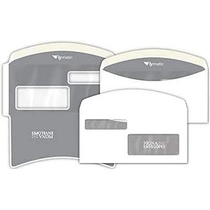 1000 FLYMATIC enveloppen - Commercieel rubber f.to 115 x 230 cm van FSC-handpapier 80 g. met twee vensters 22 x 90 45 x 110 - Pigna Envelopes