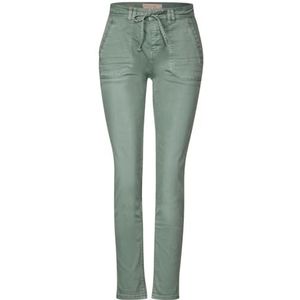 Street One Pantalon de jogging en jean pour femme, coupe ample, Soft Olive Washed, 29W / 30L